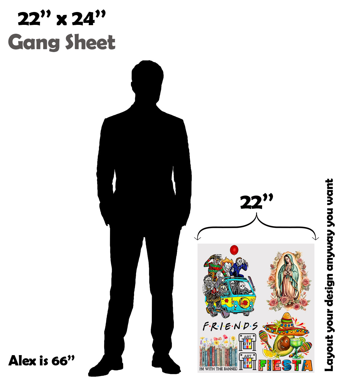 Upload Premade DTF Gang Sheet