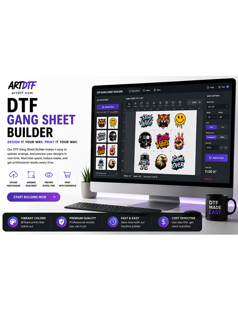 Build DTF Gang Sheet