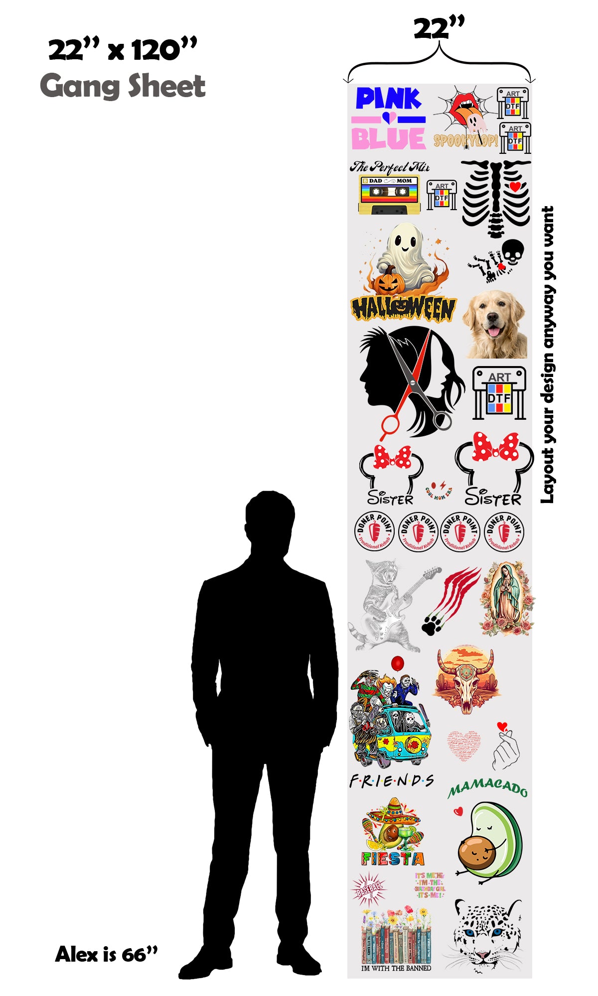Upload Premade DTF Gang Sheet