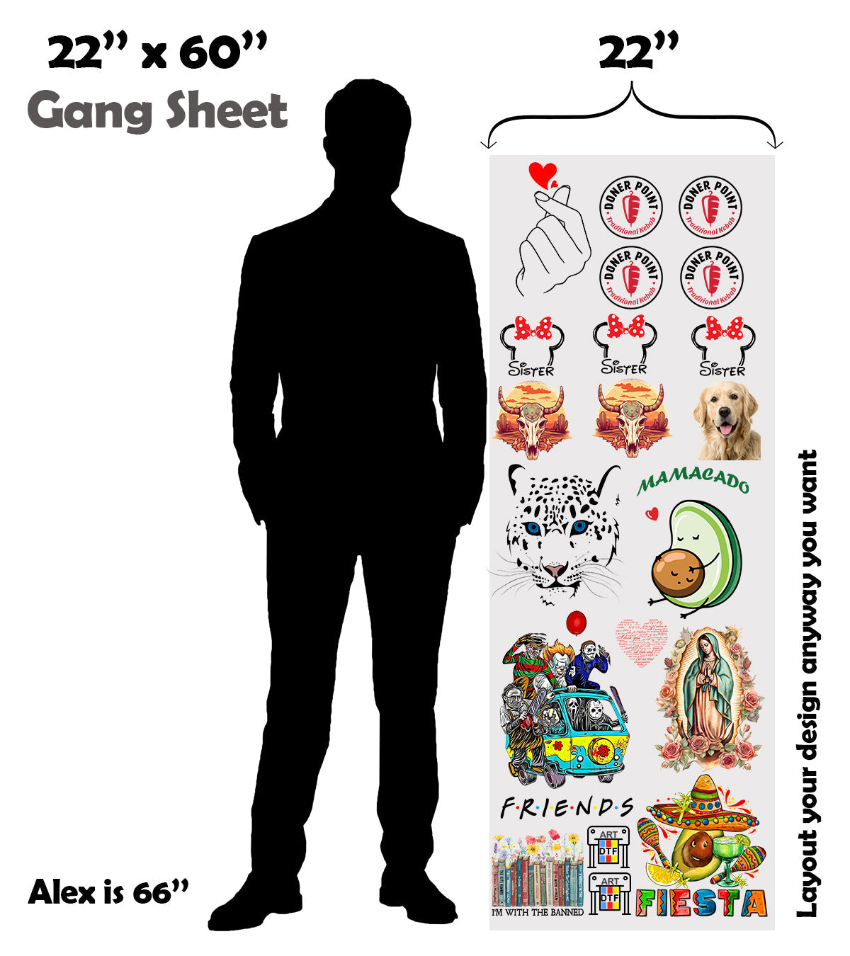 Upload Premade UV DTF Stickers - Gang Sheet
