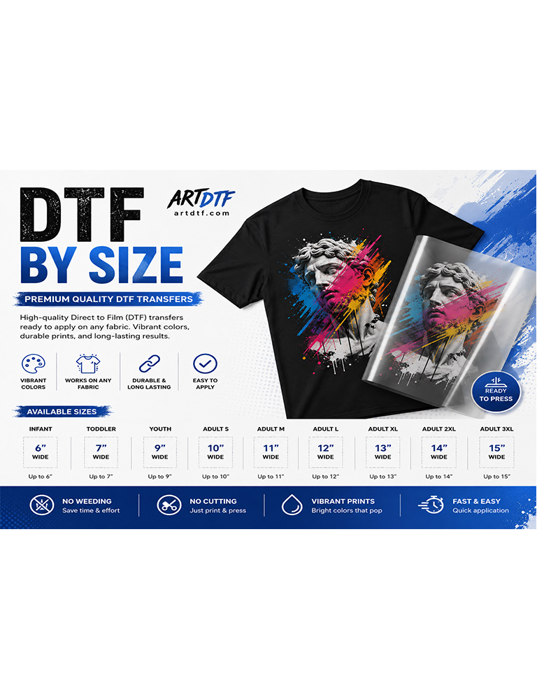 DTF Transfer By Size