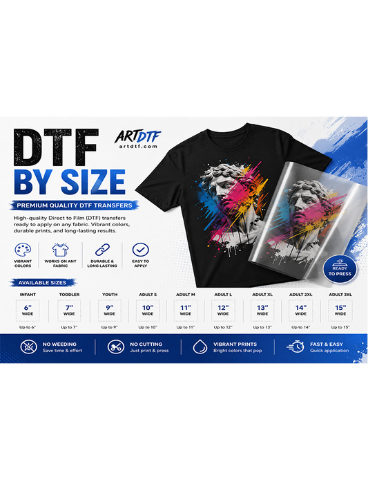 DTF Transfer By Size