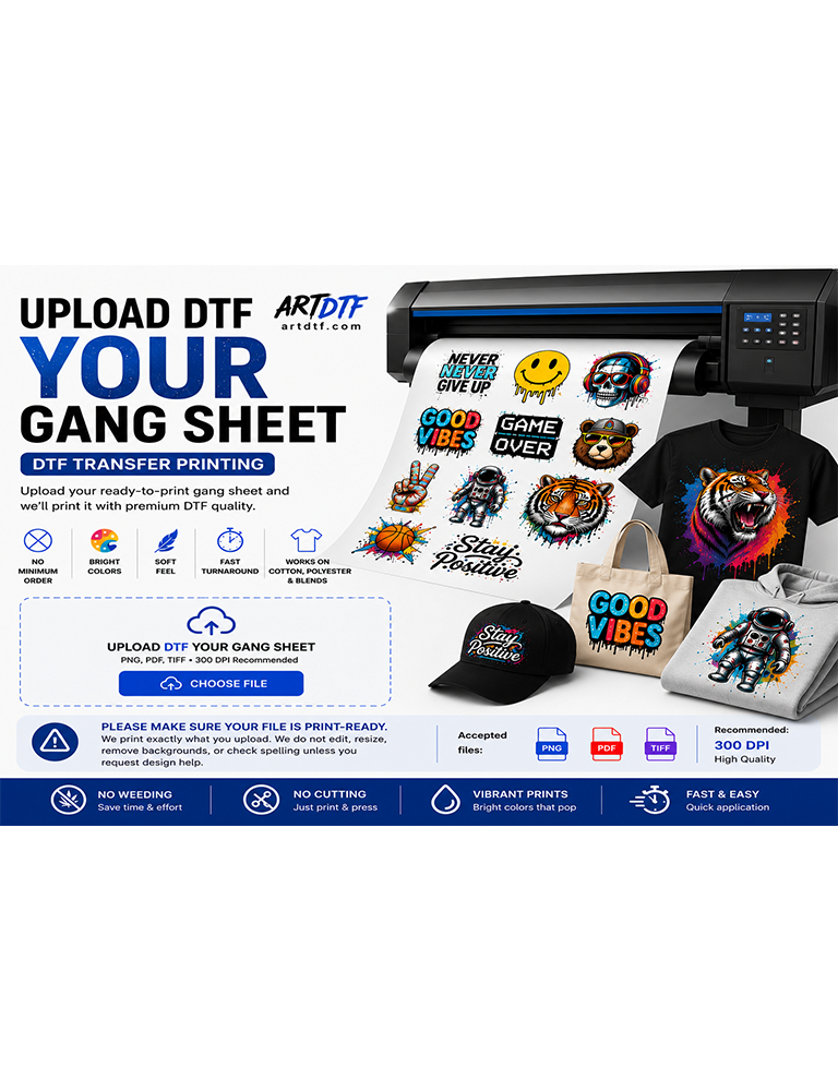 UPLOAD DTF READY GANG SHEET