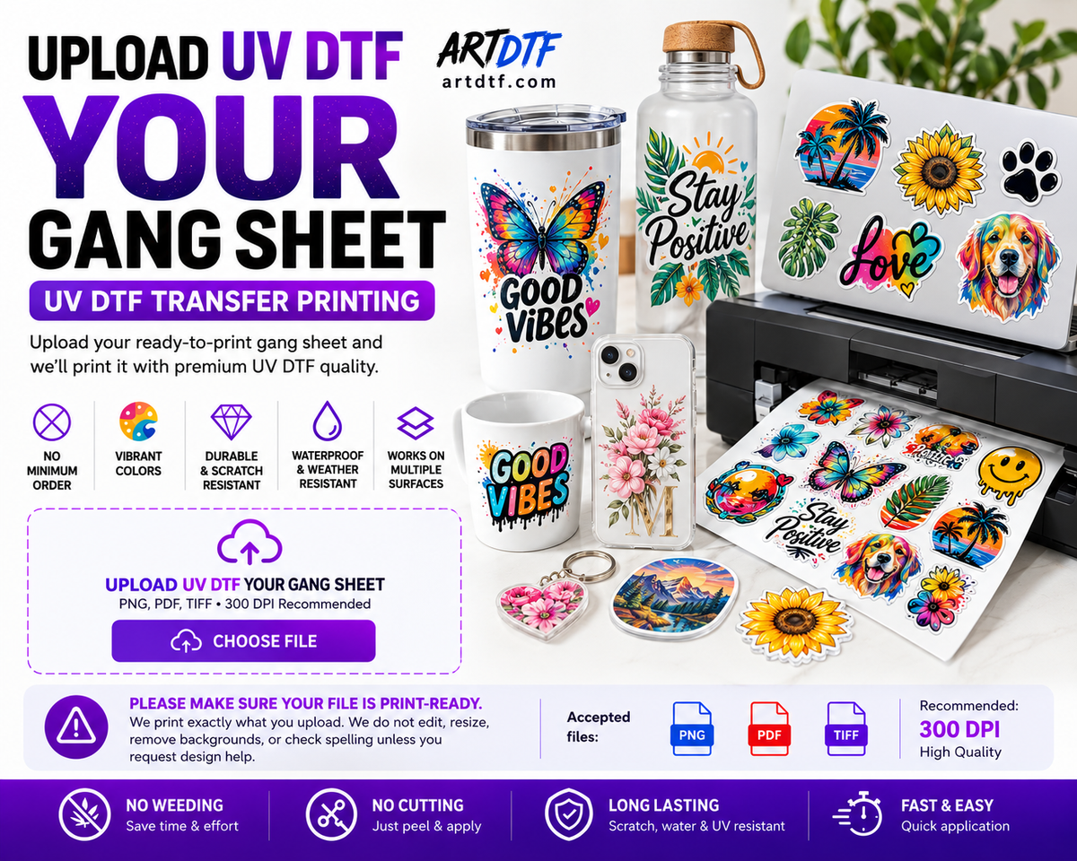 UV DTF Upload Gang Sheet